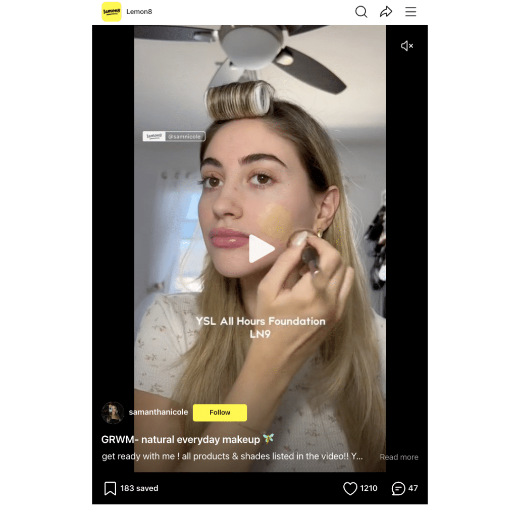 How to get more followers on Lemon8 by posting beauty content