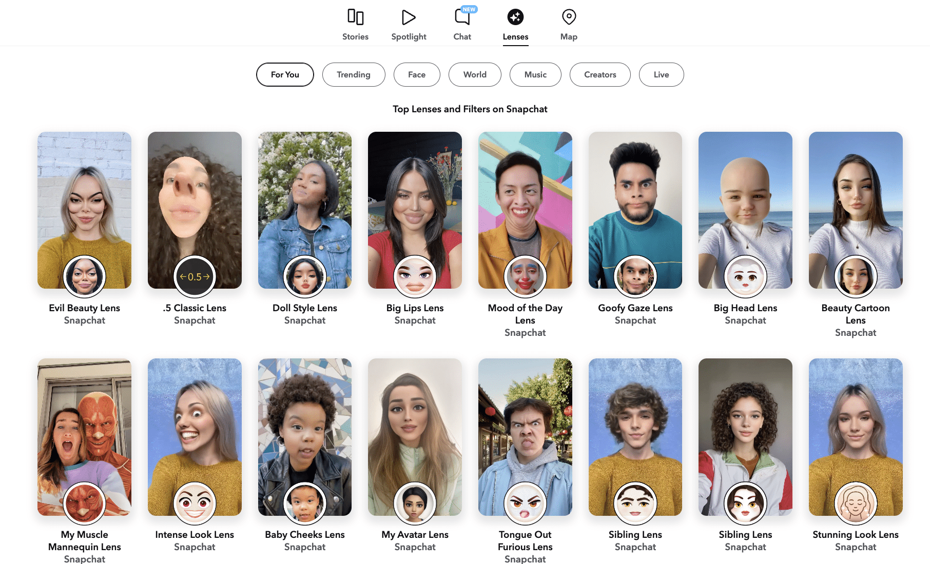 blob  Search Snapchat Creators, Filters and Lenses